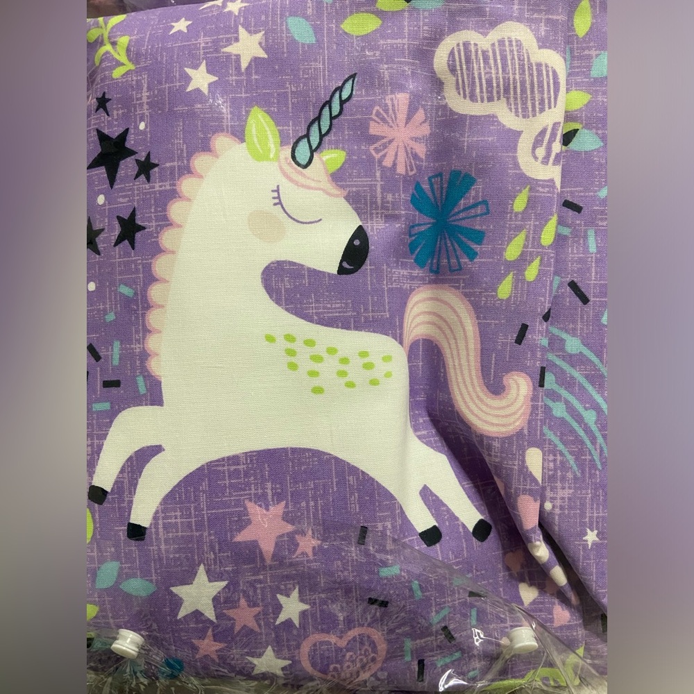 URBAN HABITAT KIDS Purple ELLA UNICORN Blackout Window Panel